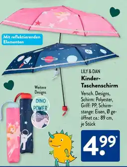 Aldi Süd LILY & DAN Kinder- Taschenschirm Angebot