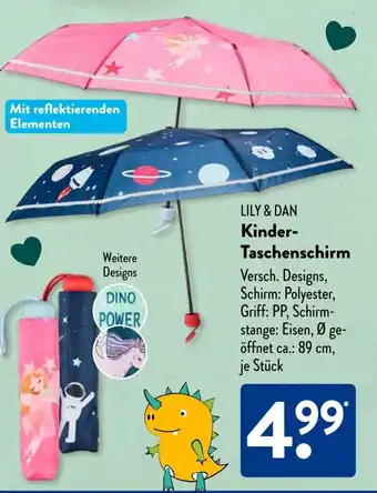 Aldi Süd LILY & DAN Kinder- Taschenschirm Angebot