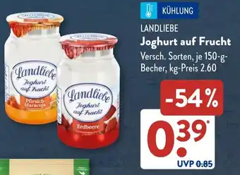 Aldi Süd LANDLIEBE Joghurt auf Frucht Angebot