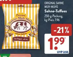 Aldi Süd ORIGINAL SAHNE MUH-MUHS Sahne-Toffees Angebot