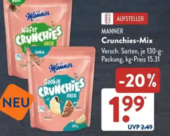 Aldi Süd MANNER Crunchies-Mix Angebot