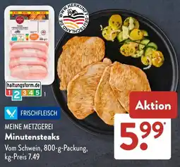 Aldi Süd MEINE METZGEREI Minutensteaks Angebot