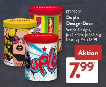 Aldi Süd FERRERO Duplo Design-Dose Angebot