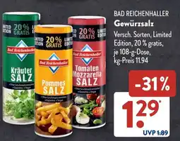 Aldi Süd BAD REICHENHALLER Gewürzsalz Angebot