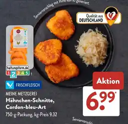 Aldi Süd MEINE METZGEREI Hähnchen-Schnitte, Cordon-bleu-Art Angebot
