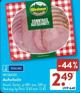 Aldi Süd WIESBAUER Aufschnitt Angebot