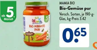 Aldi Süd MAMIA BIO Bio-Gemüse Bio-Gemüse pur Angebot