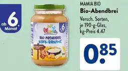 Aldi Süd MAMIA BIO Bio-Abendbrei Angebot