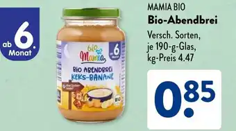 Aldi Süd MAMIA BIO Bio-Abendbrei Angebot