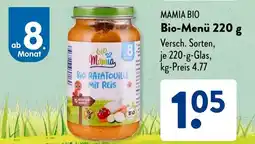 Aldi Süd MAMIA BIO Bio-Menü Angebot