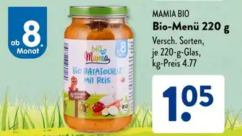 Aldi Süd MAMIA BIO Bio-Menü Angebot
