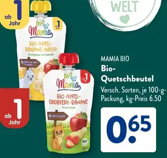 Aldi Süd MAMIA BIO Bio- Quetschbeutel Angebot