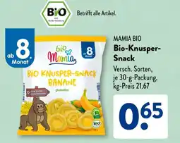 Aldi Süd MAMIA BIO Bio-Knusper- Snack Angebot