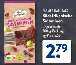 Aldi Süd FARMER NATURALS Südafrikanische Sultaninen Angebot