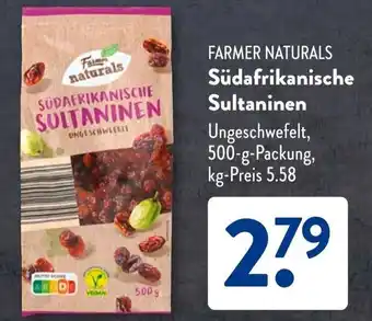 Aldi Süd FARMER NATURALS Südafrikanische Sultaninen Angebot