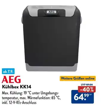 Aldi Süd AEG Kühlbox KK14 Angebot