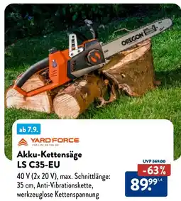 Aldi Süd YARD FORCE Akku-Kettensäge LS C35-EU Angebot