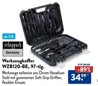 Aldi Süd scheppach Werkzeugkoffer WZB120-BE, 97-tlg. Angebot
