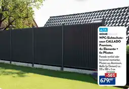 Aldi Süd HOME DELUXE WPC-Sichtschutz- zaun CALLADO Premium, 4x Elemente + 6x Pfosten Angebot