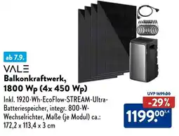 Aldi Süd VALE Balkonkraftwerk, 1800 Wp (4x450 Wp) Angebot
