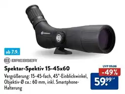 Aldi Süd BRESSER Spektar-Spektiv 15-45x60 Angebot