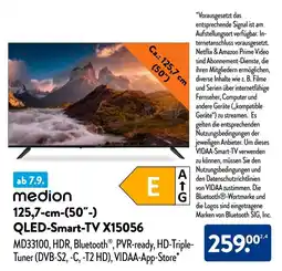 Aldi Süd medion 125,7-cm-(50''-) QLED Smart TV X15056 Angebot