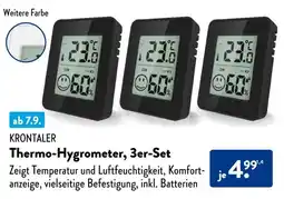 Aldi Süd KRONTALER Thermo-Hygrometer, 3er-Set Angebot