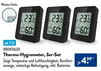 Aldi Süd KRONTALER Thermo-Hygrometer, 3er-Set Angebot