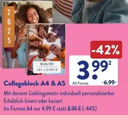 Aldi Süd Collegeblock A4 & A5 Angebot