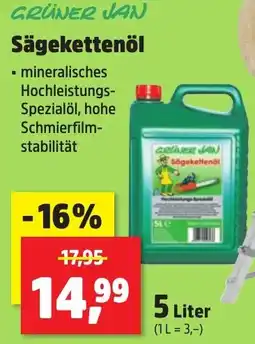 Thomas Philipps GRÜNER JAN Sägekettenöl Angebot