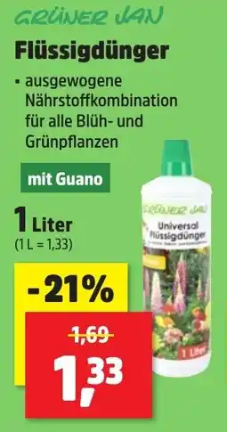 Thomas Philipps GRÜNER JAN Flüssigdünger Angebot