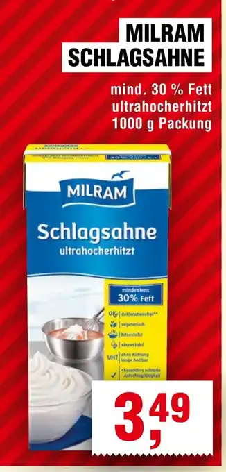 Handelshof MILRAM SCHLAGSAHNE Angebot