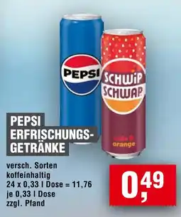 Handelshof PEPSI SCHWIP SCHWAP ERFRISCHUNGSGETRÄNKE Angebot