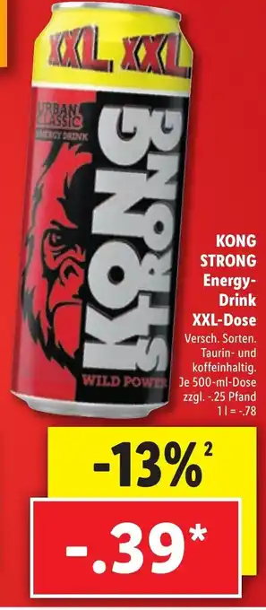 Lidl Kong Strong Energy Drink XXL Dose Angebot