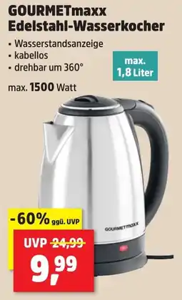 Thomas Philipps GOURMETmaxx Edelstahl-Wasserkocher Angebot