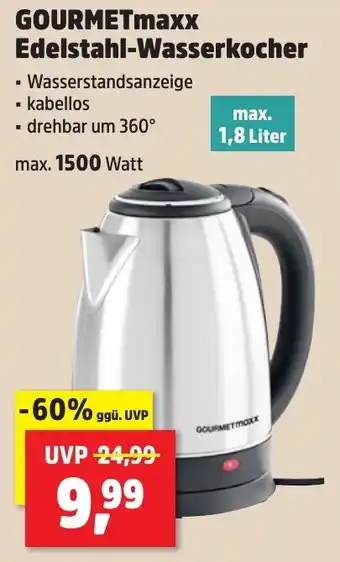 Thomas Philipps GOURMETmaxx Edelstahl-Wasserkocher Angebot