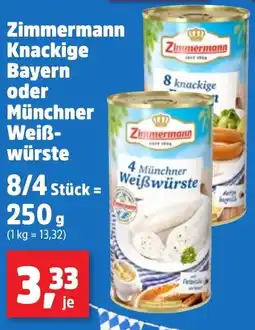Thomas Philipps Zimmermann Knackige Bayern oder Münchner Weiß- würste Angebot