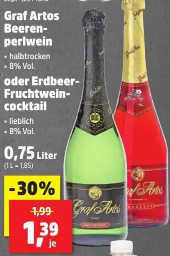 Thomas Philipps Graf Artos Beeren- perlwein oder Erdbeer- Fruchtwein- cocktail Angebot