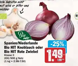 AEZ Spanien/Niederlande Bio HIT Knoblauch oder Bio HIT Rote Zwiebel Angebot