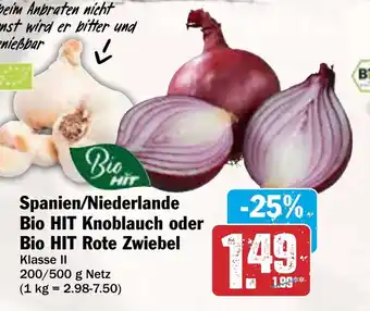 AEZ Spanien/Niederlande Bio HIT Knoblauch oder Bio HIT Rote Zwiebel Angebot