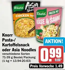 AEZ Knorr Pasta-/ Kartoffelsnack oder Asia Noodles Angebot