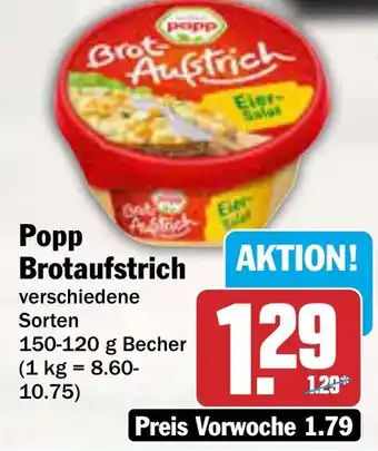 AEZ Popp Brotaufstrich Angebot