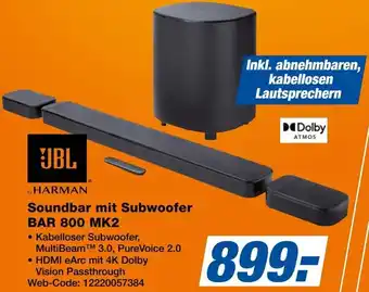 Expert JBL Soundbar mit Subwoofer BAR 800 MK2 Angebot