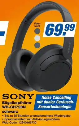 Expert SONY Bügelkopfhörer WH-CH720N schwarz Angebot