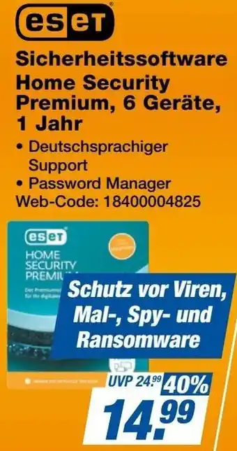 Expert es eт Sicherheitssoftware Home Security Premium, 6 Geräte, 1 Jahr Angebot