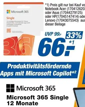 Expert Microsoft 365 Single 12 Monate Angebot