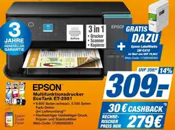 Expert EPSON Multifunktionsdrucker EcoTank ET-2951 Angebot