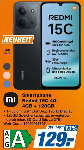 Expert Smartphone Redmi 15C 4G Angebot