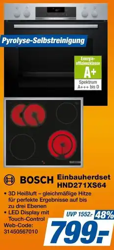 Expert BOSCH Einbauherdset HND271XS64 Angebot