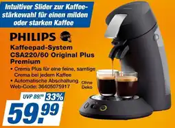 Expert PHILIPS Kaffeepad-System CSA220/60 Original Plus Premium Angebot